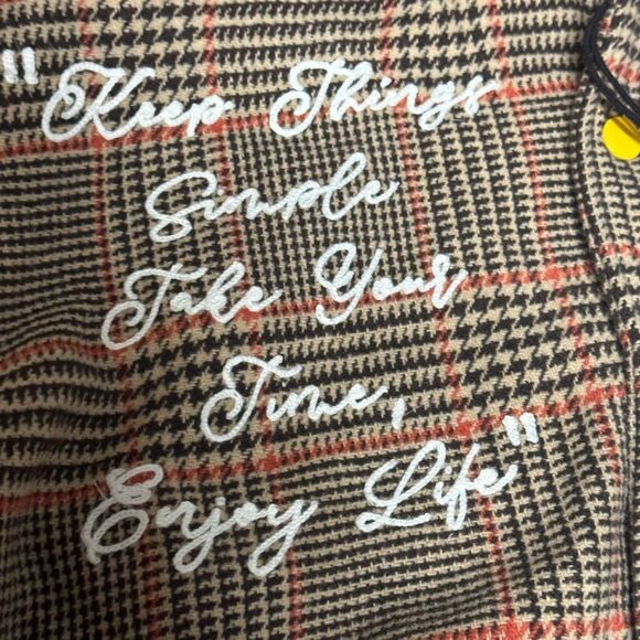 🔥 NWT FIRST ROW GLENCHECK LETTERMAN VARSITY retro plaid JACKET size small - Picture 5 of 10
